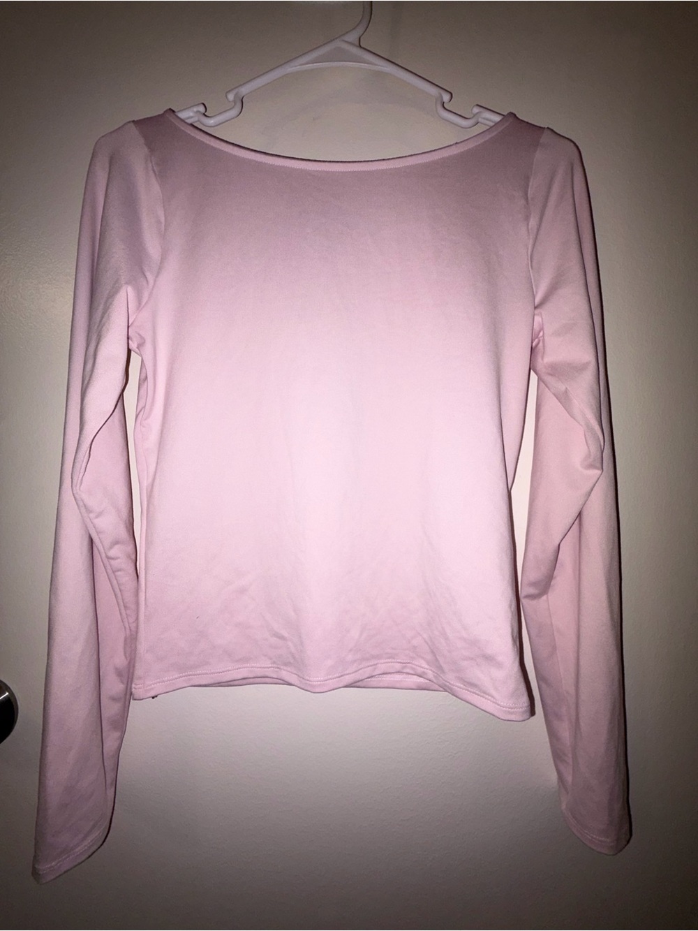 Hollister Light Pink Long Sleeve Scoop Neck Tee